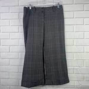 NWT vintage Y2K Have cropped pants wide leg gray grey plaid low rise size large